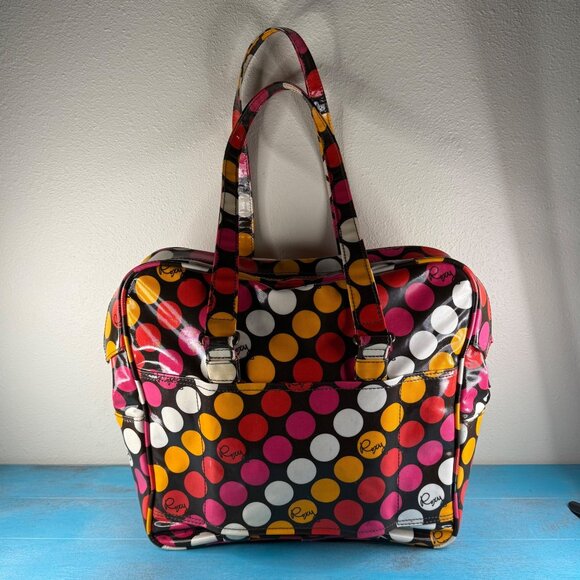 Roxy Carry On Weekend Overnight Bag Vintage Y2k Coated Vinyl - Picture 11 of 11
